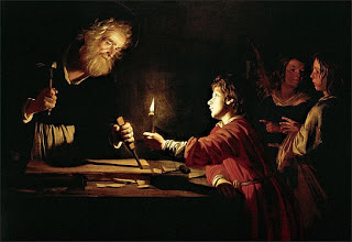 Иисус помогает Иосифу